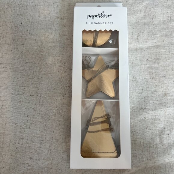 Paper Love Mini Banner Set - Gold | Perfect for Gender Reveals, Birthdays - Picture 11 of 11